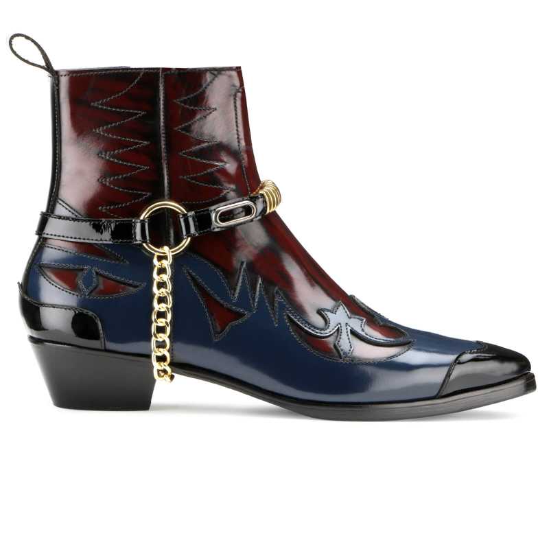 Santiago Cowboy Boots - Blue - Escaro Royale
