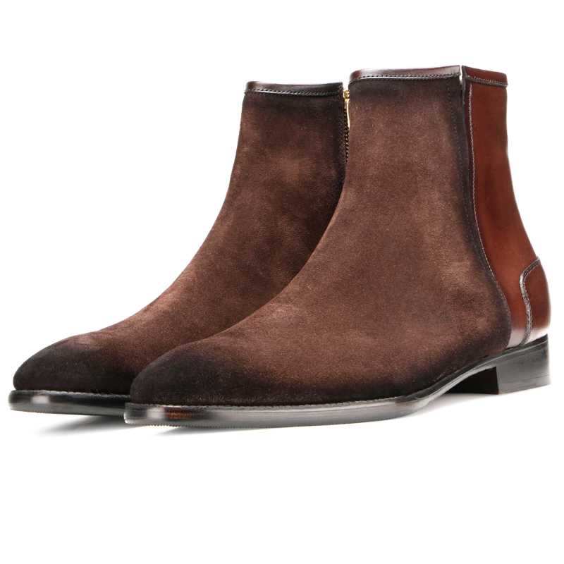 Etzel Suede Zipper Boots - Escaro Royale