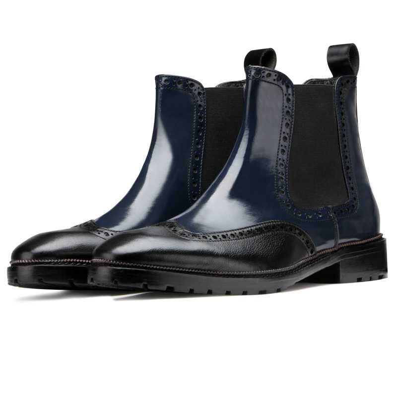 Evander Chelsea Boots - Blue - Escaro Royale