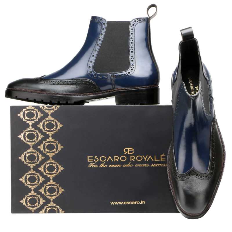 Evander Chelsea Boots - Blue - Escaro Royale