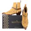 Santiago Cowboy Boots Beige - Escaro Royale