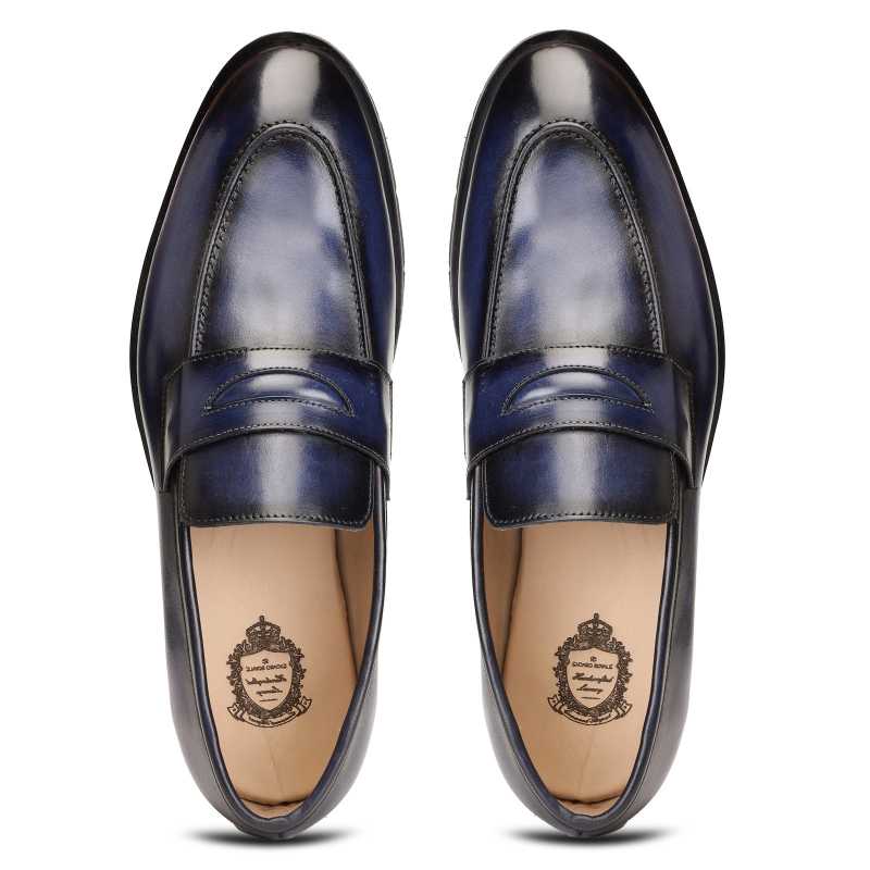 Azul Penny Loafers - Escaro Royale