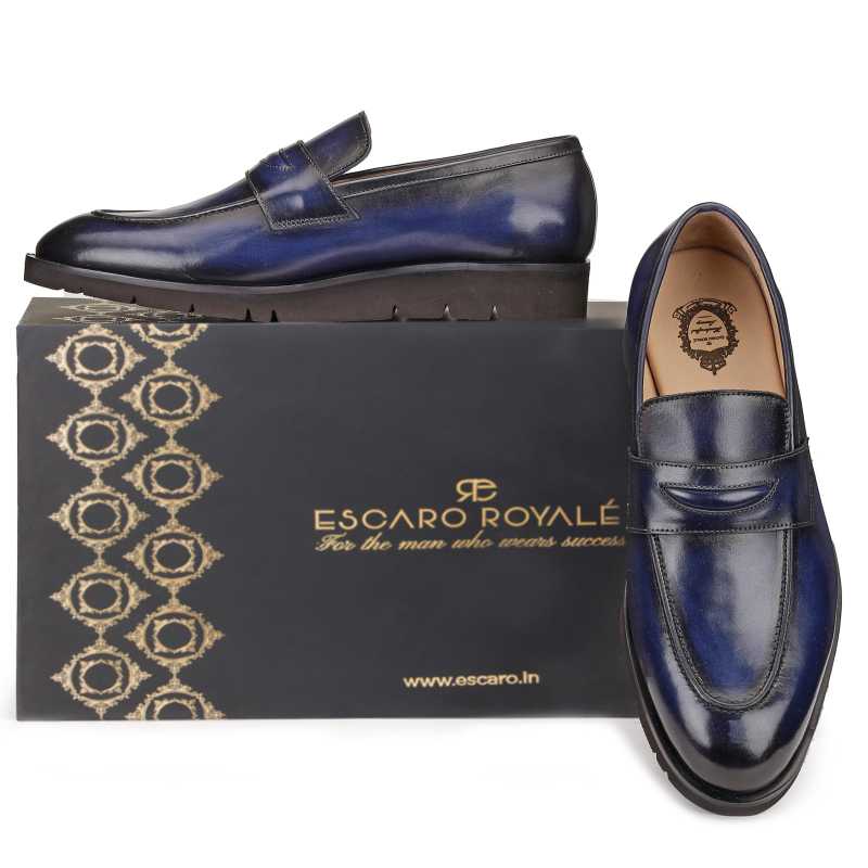 Azul Penny Loafers - Escaro Royale