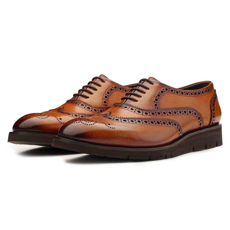 Romel Cognac Brogues - Escaro Royale
