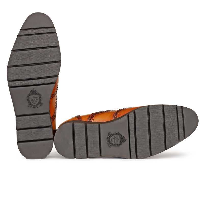 Romel Cognac Brogues - Escaro Royale