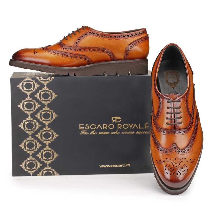 Romel Cognac Brogues - Escaro Royale