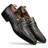 Iverson Grey Penny Loafers - Escaro Royale