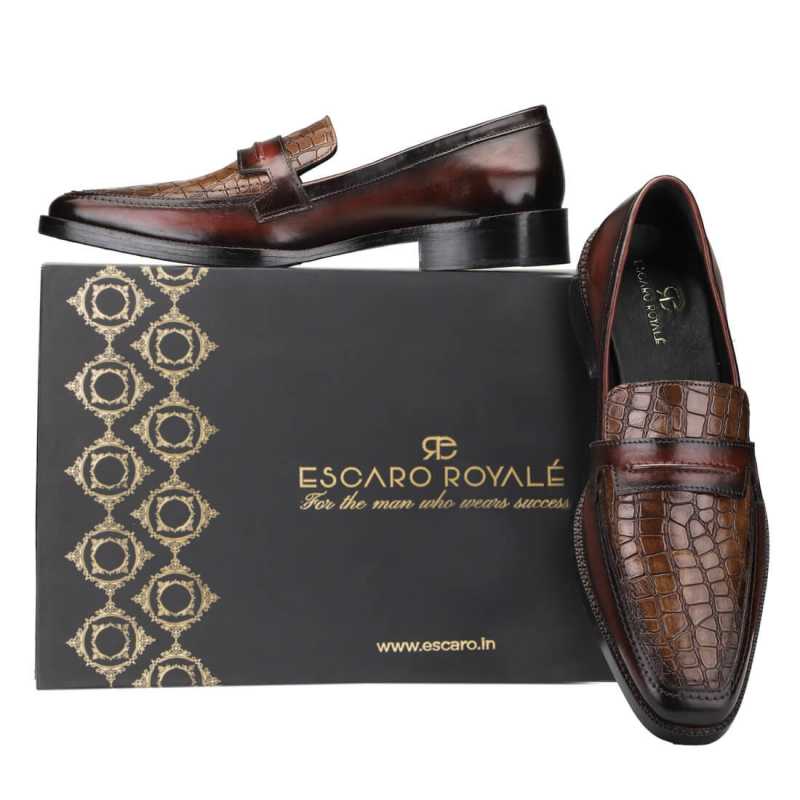 Iverson Tan Penny Loafers - Escaro Royale