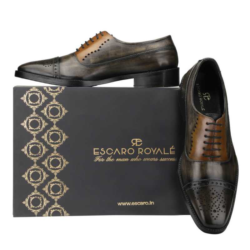 Marvin Medallion Captoe Oxfords - Escaro Royale