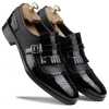 The Marco Dual Textured Kiltie Monkstrap in Black - Escaro Royale