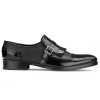 The Marco Dual Textured Kiltie Monkstrap in Black - Escaro Royale