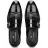 The Marco Dual Textured Kiltie Monkstrap in Black - Escaro Royale