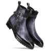 Stivali Zipper Jodhpur Boots in Gray - Escaro Royale