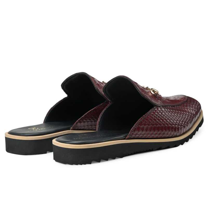 The Hale Slippers Mules Wine - Escaro Royale