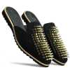 Garrett Metal Stud Slipper Mules - Escaro Royale