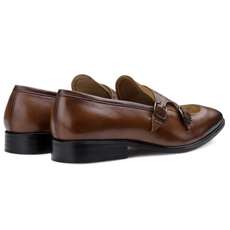 The Austin Double Monk Loafer In Tan - Escaro Royale