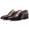 The Flint Penny Loafer In Brown - Escaro Royale