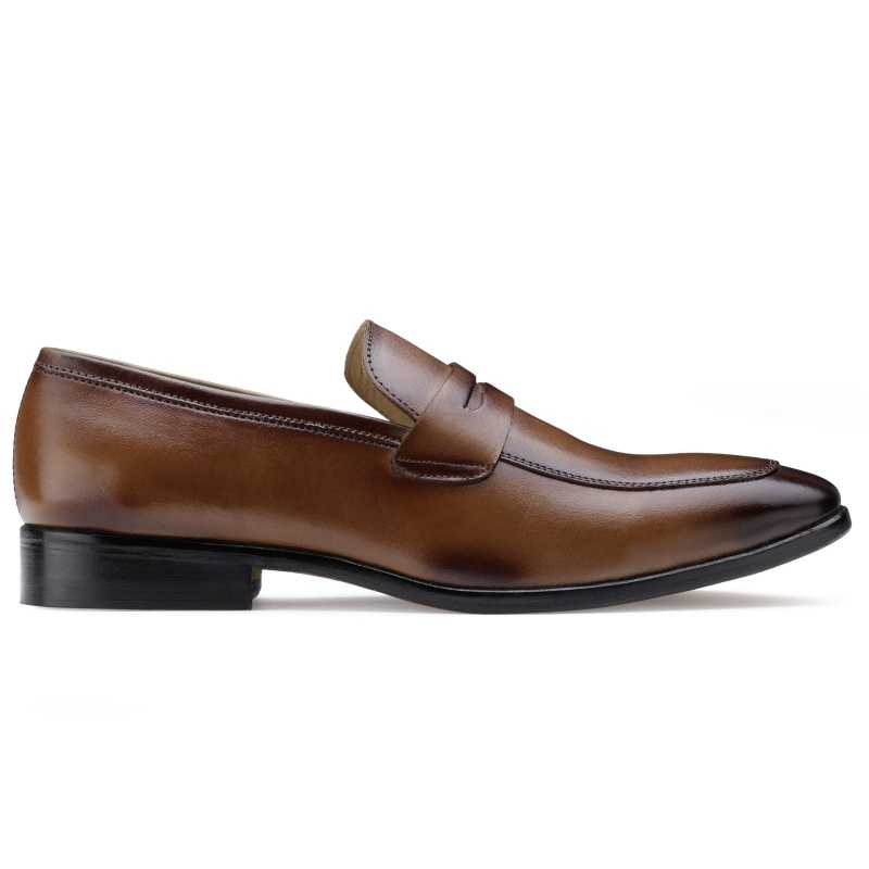 The Flint Penny Loafer In Tan - Escaro Royale