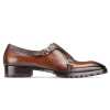 Rio Textured Double Monk in Brown - Escaro Royale