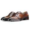 Rio Textured Double Monk in Brown - Escaro Royale