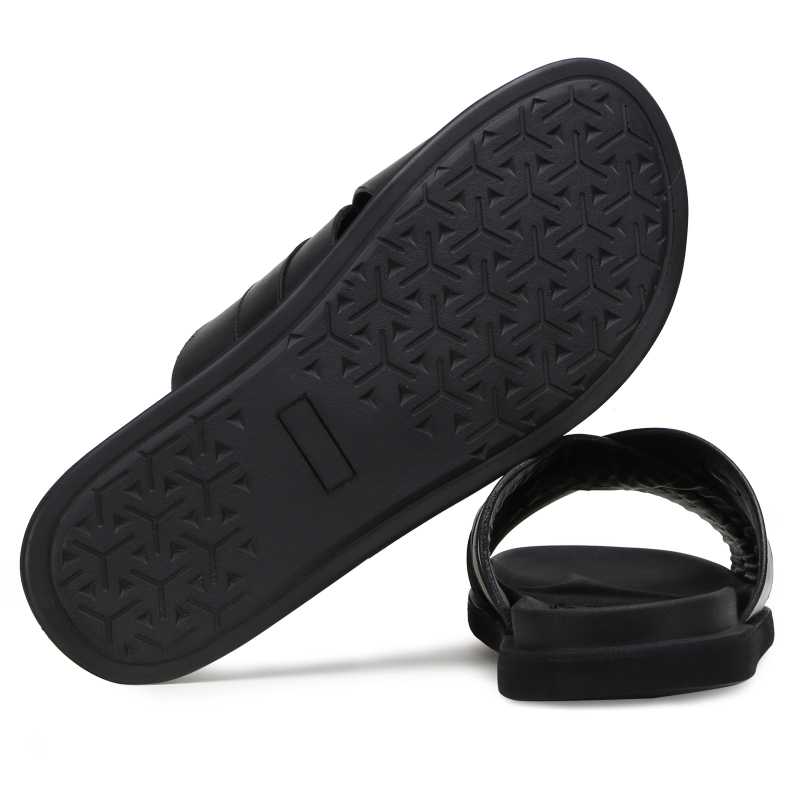 The Orchard Cross Slippers in Black - Escaro Royale