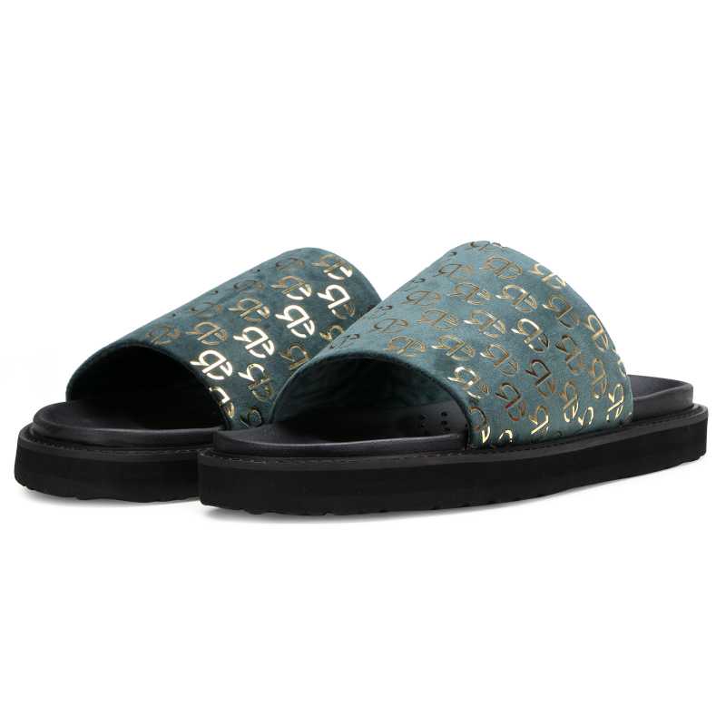 The Nicoll Sliders in Green - Escaro Royale