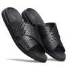 The Stevens Weaved Slippers in Black - Escaro Royale