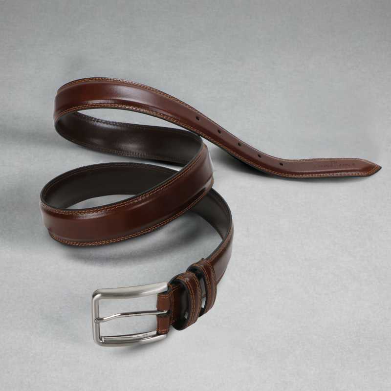 Beruto Mens Luxury Leather Belt in Brown - Escaro Royale