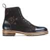 Jose Printed Laceup Boots - Black Blue - Escaro Royale
