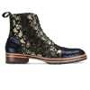 Jose Printed Laceup Boots - Blue Gold - Escaro Royale