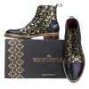 Jose Printed Laceup Boots - Blue Gold - Escaro Royale