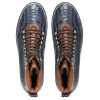 Noa Textured Hiker Style Laceup Boots - Blue - Escaro Royale