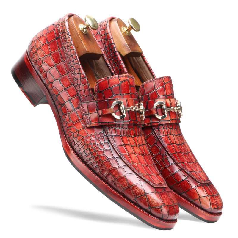 Brig Textured Horsebit Slipons - Brown - Escaro Royale