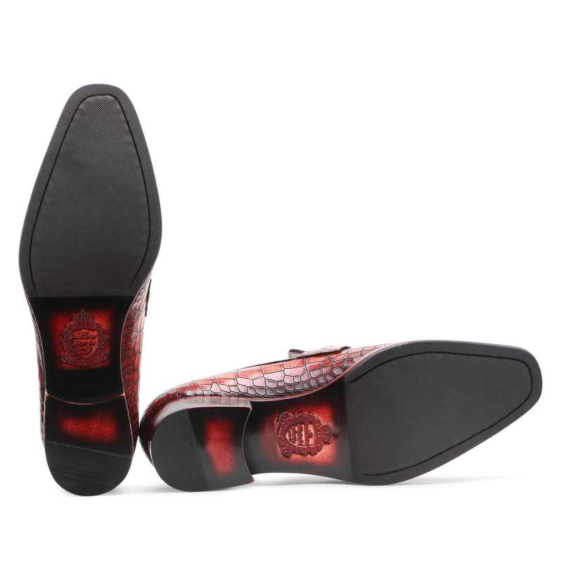 Brig Textured Horsebit Slipons - Brown - Escaro Royale