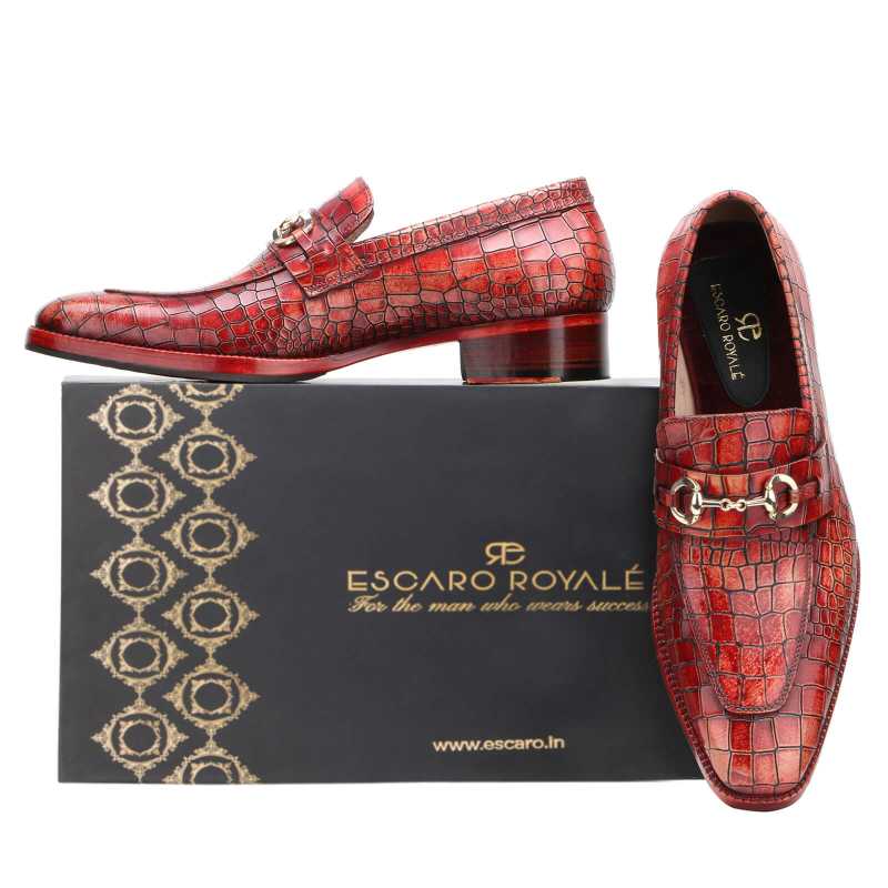 Brig Textured Horsebit Slipons - Brown - Escaro Royale