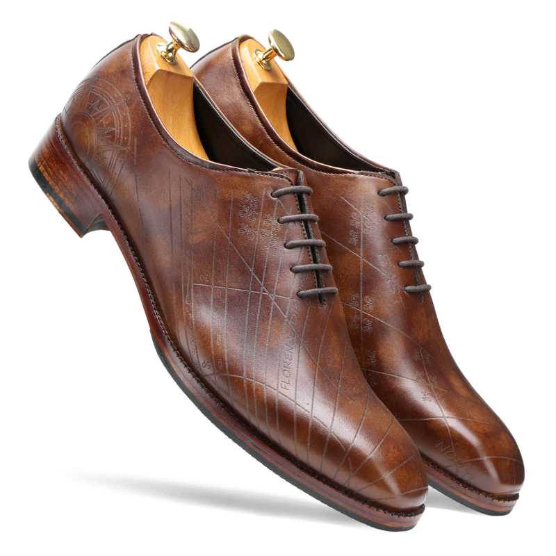 Saxton Wholecut with Leather Sole - Brown - Escaro Royale