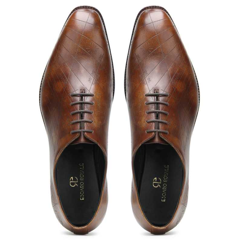 Saxton Wholecut with Leather Sole - Brown - Escaro Royale