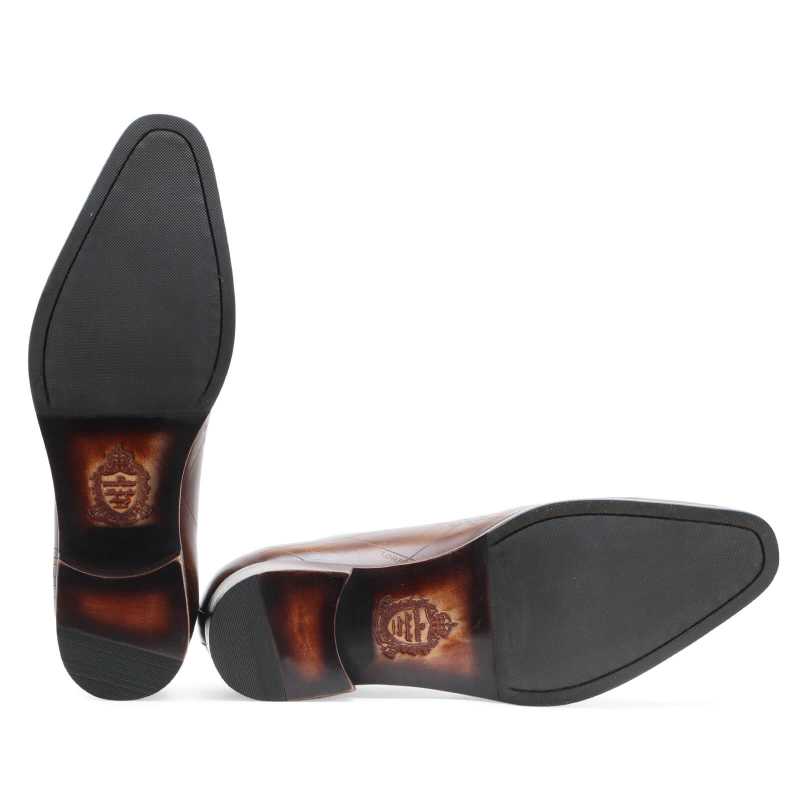 Saxton Wholecut with Leather Sole - Brown - Escaro Royale