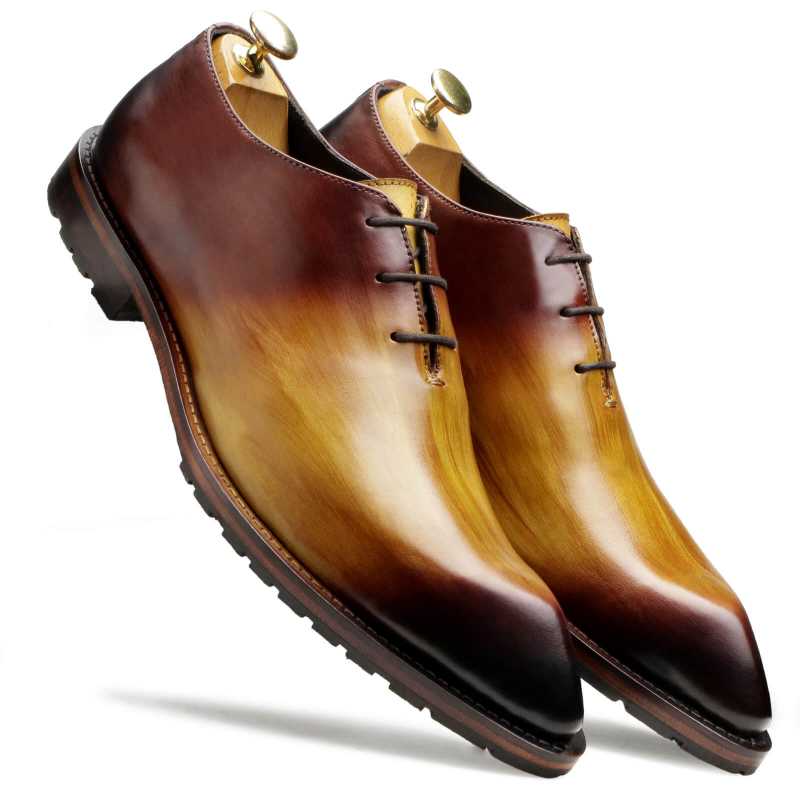 Connery Snip Toe Oxfords - Tan - Escaro Royale