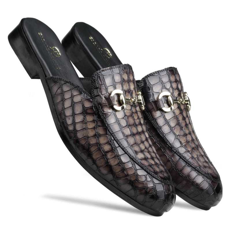 Tanguy Slippers Mules Grey - Escaro Royale