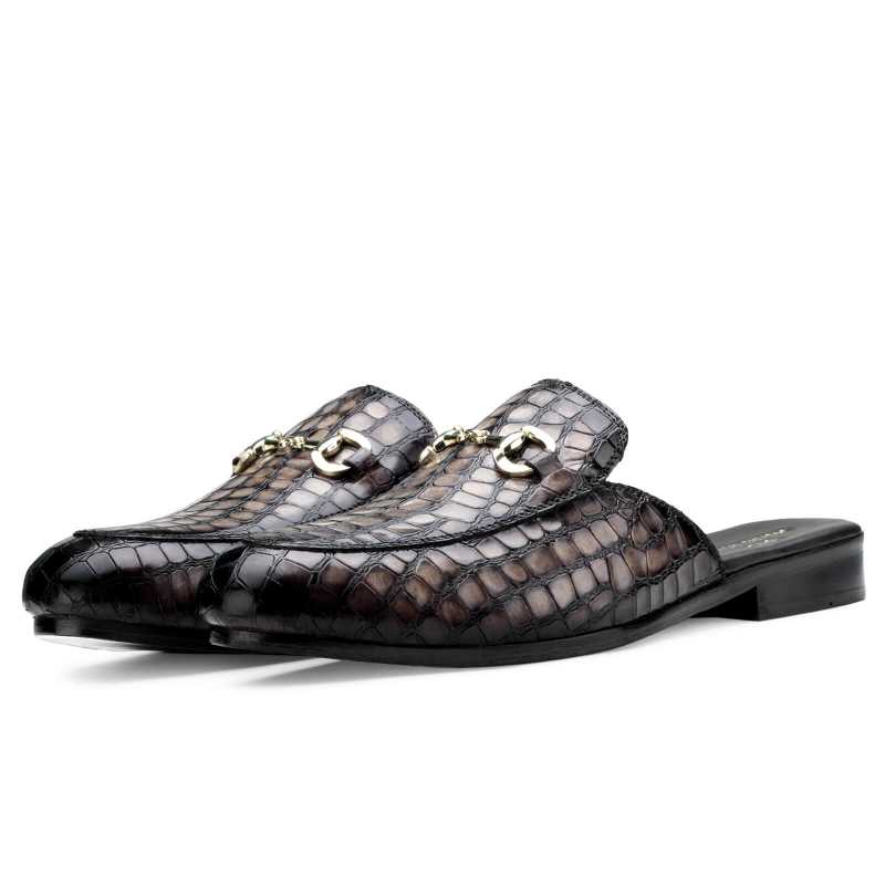 Tanguy Slippers Mules Grey - Escaro Royale