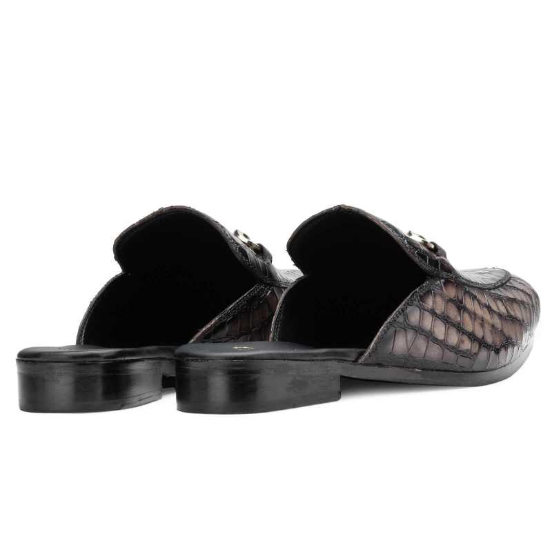 Tanguy Slippers Mules Grey - Escaro Royale