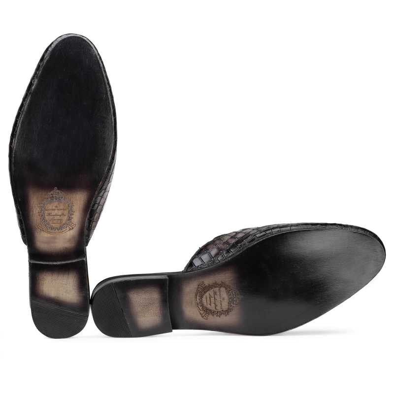 Tanguy Slippers Mules Grey - Escaro Royale