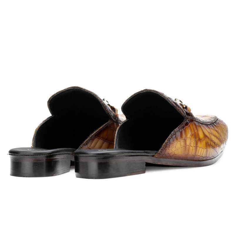 Tanguy Slippers Mules Tan - Escaro Royale