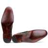 MARK Goodyear Welted Fiddleback PATINA SLIP ON SHOES IN BROWN AND BLUE - Escaro Royale