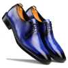 Baron Patina Derby Shoes Blue - Escaro Royale