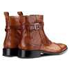 Noble Ankle Boots with Zipper in Cognac - Escaro Royale