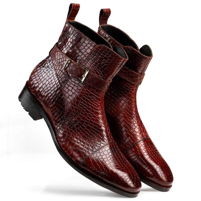Jodhpur Boot in Patina Scales Wine - Escaro Royale