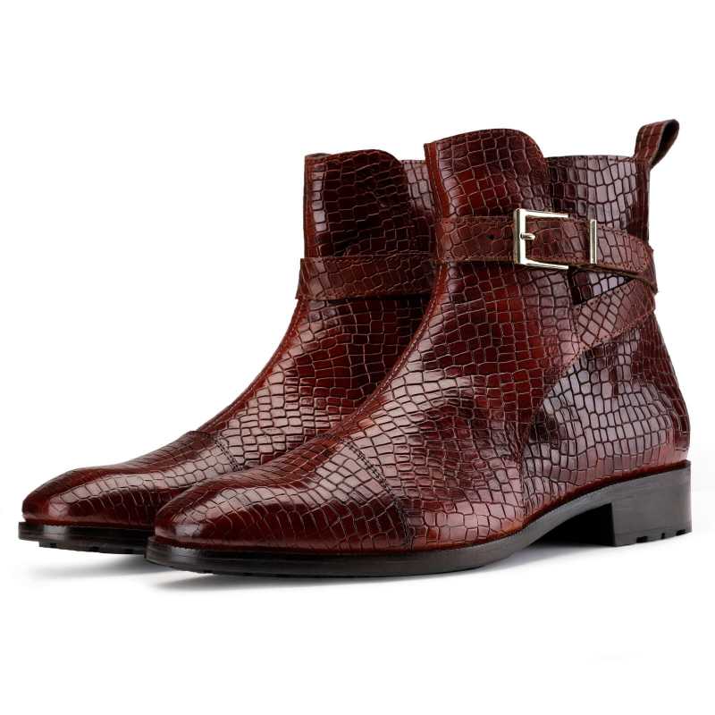 Jodhpur Boot in Patina Scales Wine - Escaro Royale