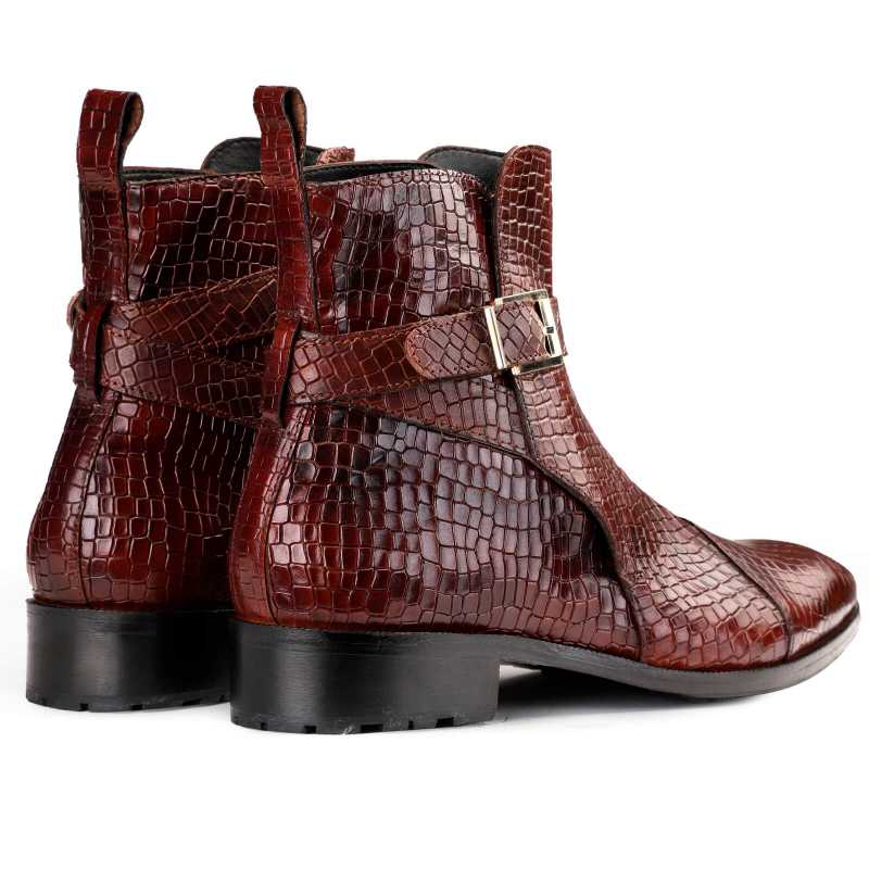 Jodhpur Boot in Patina Scales Wine - Escaro Royale